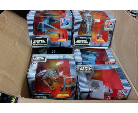 (Star Wars) Action Fleet Guerre Stellari to include Tie Bomber, Imperial Landing Craft (11) boxed, Gigi, together with a Dart
