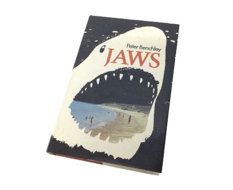 Peter Benchley - Jaws, 1974 first edition, with dust jacket showing the fearsome great white shark made famous by Steven Spie