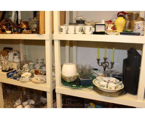 Royal Doulton Tapestry tableware, glassware including paperweights, Royal Worcester table ware, typewriter, etc