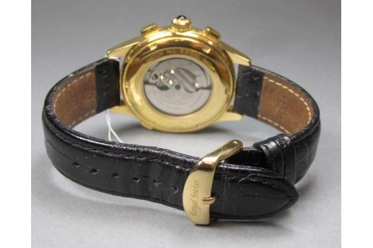 Armbanduhr Royal Swiss Wristwatch Automatik Uhr Schweiz Rundes Vergoldetes Edelstahlgehaus