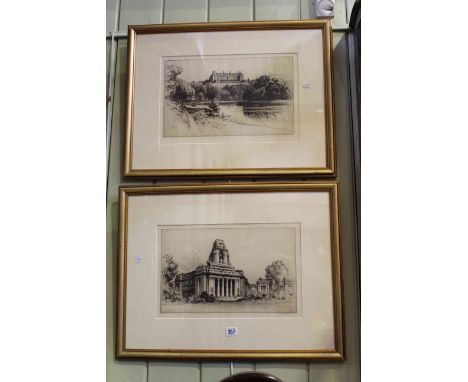 Sydney R. Jones (1881-1966), two etchings, each signed in pencil, framed