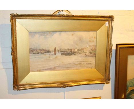 Thomas Swift Hutton, signed, watercolour, framed; together with a collection of prints and watercolours