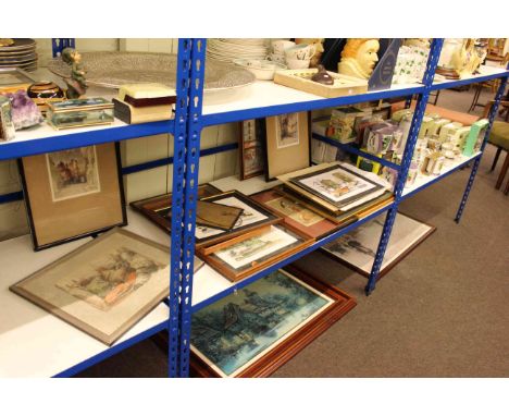 Boxed Ringtons, part Wedgwood service, cabinet cups and saucers and collection of pictures
