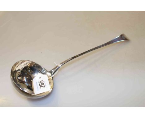 Newcastle silver ladle, Langlands & Robertson, Old English pattern, 34cm