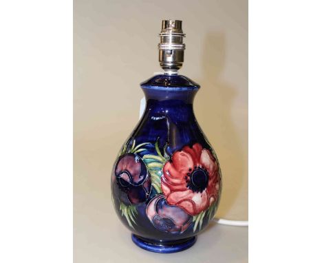 Moorcroft anemone lamp base