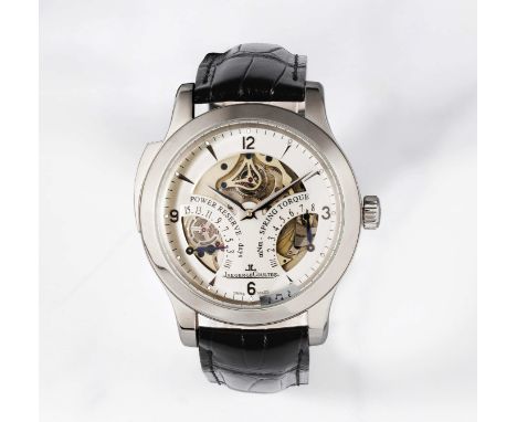 Jaeger-LeCoultre. Belle et rare montre bracelet en platine (950) à répétition minute en édition limitée mouvement mécaniqueJa