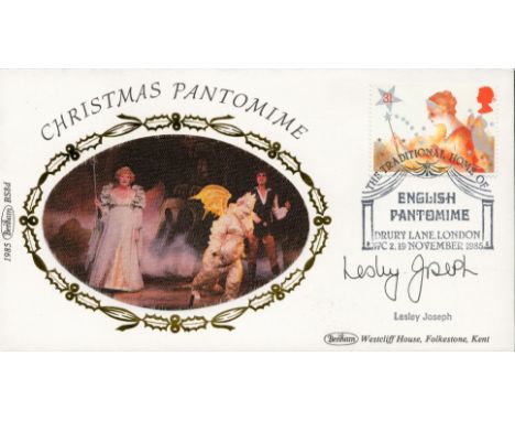 Lesley Joseph signed Christmas Pantomime FDC. 2nd November 1985 Drury Lane London. Good condition. All autographs are genuine