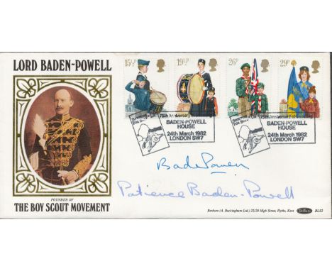Patience Baden Powell signed Lord Baden Powell founder of the Boy Scout Movement FDC. 24th March 1982 London. Good condition.