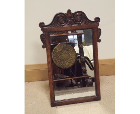 A reproduction oak free standing easel mirror glass is approx 151/2"x91/2" 