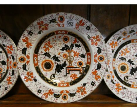 An Ashworth Brothers Ironstone part dinner service, 12 plates in the lot 