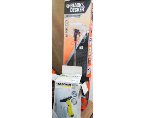 A Black & Decker speedy roller and a Karcher window Vac 