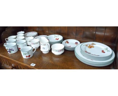 A Paragon bone china tea set and a Royal Worcester 'Evesham' tea and part dinner service 