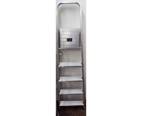 A small folding aluminium step ladder 