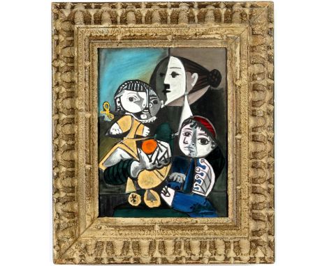 PABLO PICASSO, Maternita E Arancia, rare pochoir, edition: 200, suite: Venti Pochoirs, Milan, French Montparnasse frae, 27.5c