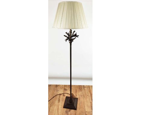 HEATHFIELD &amp; CO FLOOR LAMP, with pleated shade, 1337cm H. 