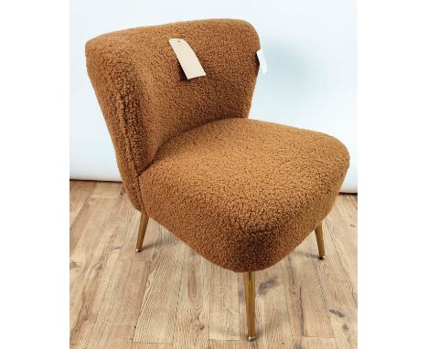 SIDE CHAIR, 1950's Italian style, boucleé upholstered, 72cm H. 
