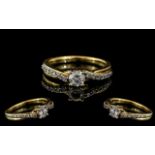 Ladies Superb 18ct Gold Diamond Set Dres