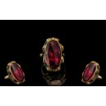 A Superb 14ct Gold Single Ruby Coloured