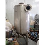Stainless Steel Tank, approx. 40 in. dia. x 64 in., bottom discharge