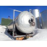 Horizontal Stainless Steel Tank, approx. 25000 gal. 10 feet dia. x 40 feet long