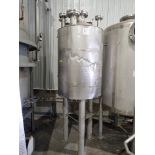 Stainless Steel Tank, approx. 34 in. dia. x 48 in., bottom discharge