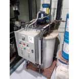 Poly Water-Treatment Tank, approx. 50 in. dia. x 34 in. c/w control panel, 1/4 hp agitator and 1/3