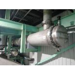 Stork Canada U Stamped Stainless Steel Shell and Tube Heat Exchanger, approx. 350 square feet. Shell