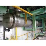 Stork Canada U Stamped Stainless Steel Shell and Tube Heat Exchanger, approx. 350 square feet. Shell