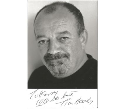 Tim Healey signed 6x4 black and white photo dedicated. Timothy Malcolm Healy (born 29 January 1952) is an English actor, best