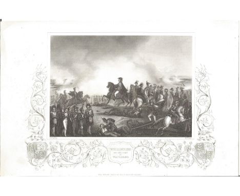 3X Steel Engraved prints of The Duke of Wellington and his staff at Waterloo The Statue in the Tower of London and from a Por