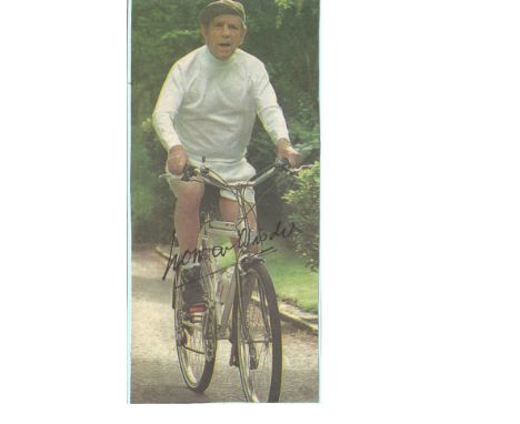 Norman Wisdom signed 6x3 colour magazine photo mounted on card. Norman Joseph Wisdom, OBE (4 February 1915 - 4 October 2010) 