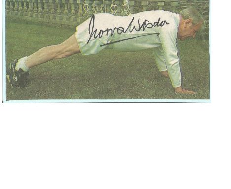 Norman Wisdom signed 5x2 colour magazine photo mounted on card. Norman Joseph Wisdom, OBE (4 February 1915 - 4 October 2010) 