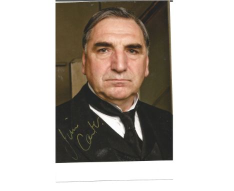 Jim Carter signed 6x4 Downton Abbey colour photo. James Edward Carter, OBE (born 19 August 1948) is an English film and telev