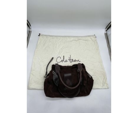 Cole Haan Madelyn Chocolate Brown Suede Leather Tote Bag. 
No further descriptions, photographs, or condition reports are ava