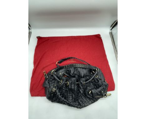 Cole Haan Village Weave Black Leather Tote Bag. 
No further descriptions, photographs, or condition reports are available for