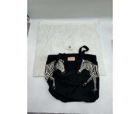 Kate Spade Zebra Black Canvas Tote Bag. 
No further descriptions, photographs, or condition reports are available for this it