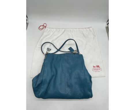 Coach Madison Dark Plume Leather Phoebe Shoulder Hobo Bag.  
No further descriptions, photographs, or condition reports are a