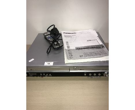 PANASONIC VCR DVD RECORDER WITH REMOTE