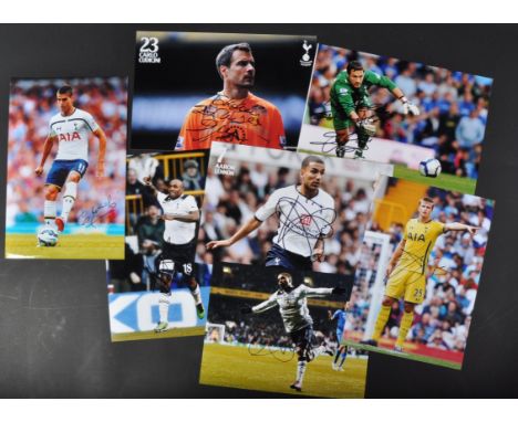 Tottenham Hotspurs Autographs - A collection of x7 signed 8x10" &amp; 8x12" photos from Tottenham Hotspurs players to include