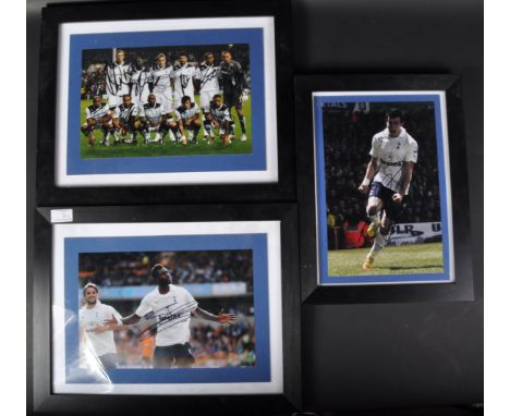 Tottenham Hotspurs - collection of three autographed pictures of Tottenham Hotspurs players, Gareth Bale, Emmanuel Adebayor, 
