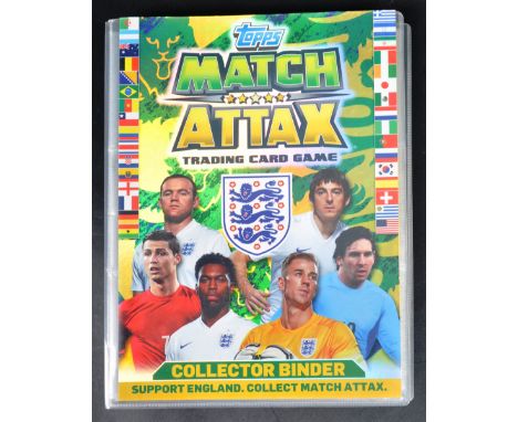 Autographed Football Trading Cards - Topps Match Attax Trading Card Game collector binder for 2014 World Cup. Almost complete