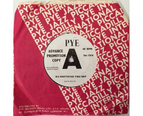 DAVID BOWIE - DO ANYTHING YOU SAY 7" (7N17079 - PROMO COPY). A profoundly rare 7" from 1966 here with David Bowie - Do Anythi