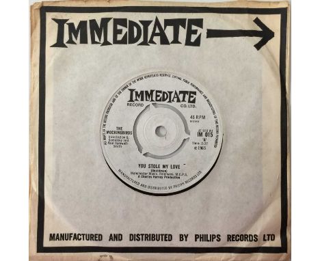 THE MOCKINGBIRDS - YOU STOLE MY LOVE 7" (IM 015). An important cut here from Immediate Records here with The Mockingbirds - Y