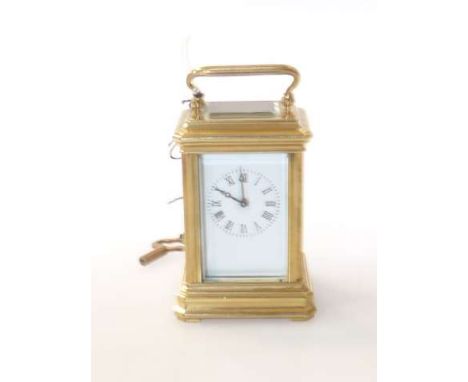 Small brass cased carriage clock