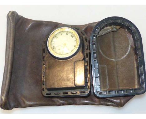 Greyhound racing timer cash bag with fitted watch