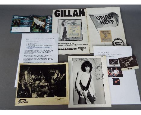 Music Memorabilia - A small collection of tour programmes, ticket stubs and similar to include Uriah Heep Anniversary Tour, I