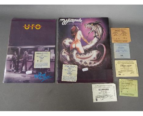 Tour Programmes &amp; Ticket Stubs - A 1978 Whitesnake Lovehunter Tour Programme 1978 with loose ticket stub for De Montfort 