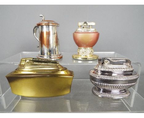 Tobacciana &amp; Smoking - A Dunhill novelty table lighter modelled as a lidded tankard a Ronson Leona table lighter and two 