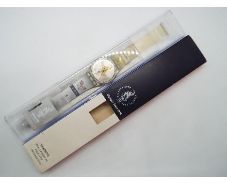 Swatch - A Swatch 1996 Atlanta Olympics Team GB watch in original box with outer card sleeve.