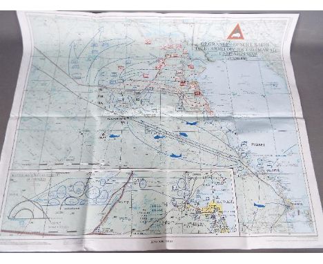 A First Gulf War Campaign Map entitled 'OP Granby Desert Sabre 1 (UK) Armd Div (Oct 90 - Mar 91), in 1:1,000,000 scale, Serie